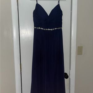 Davids Bridal Prom Dark Blue Dress